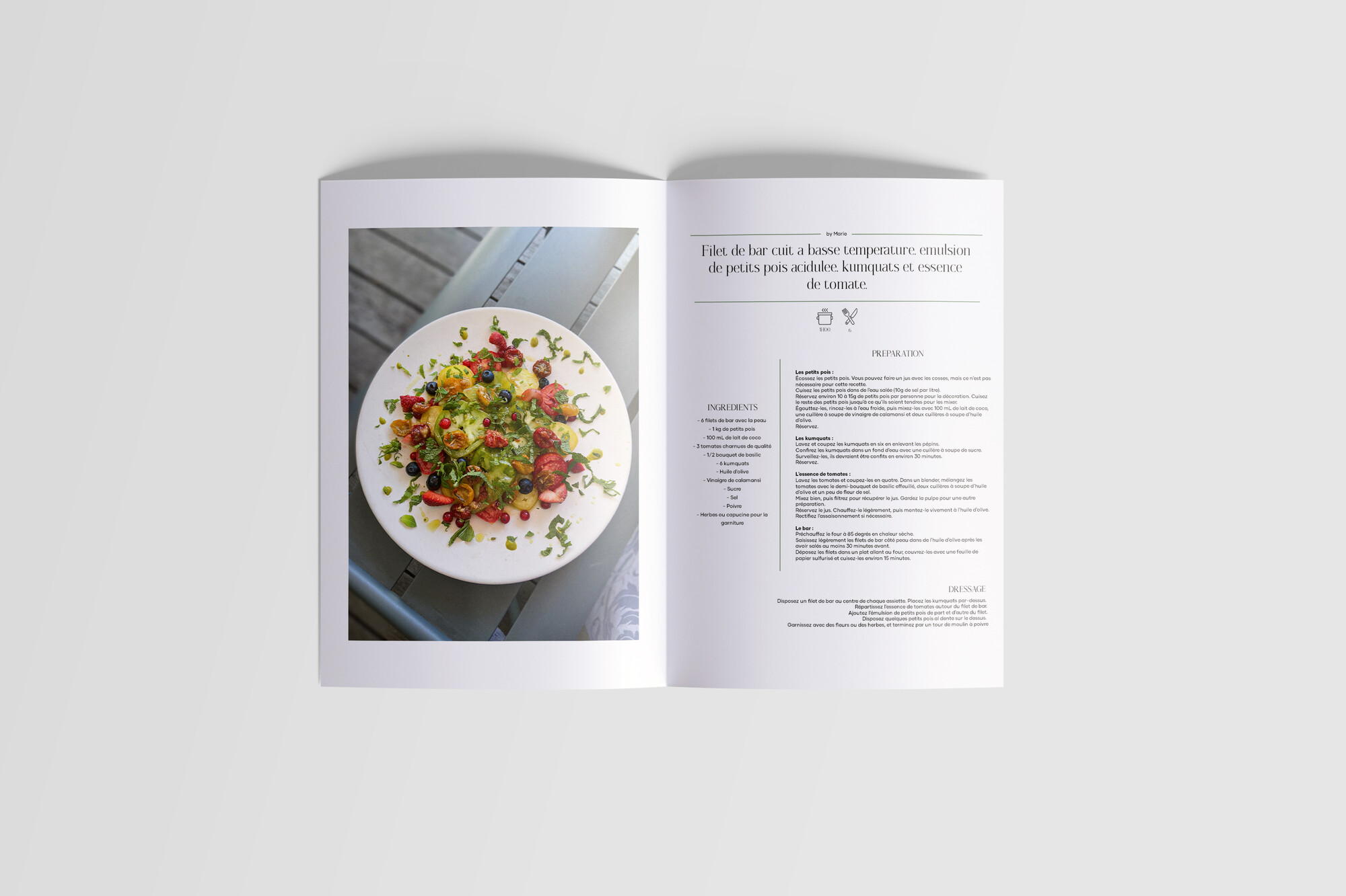 Les Toquées — double page recette du livre