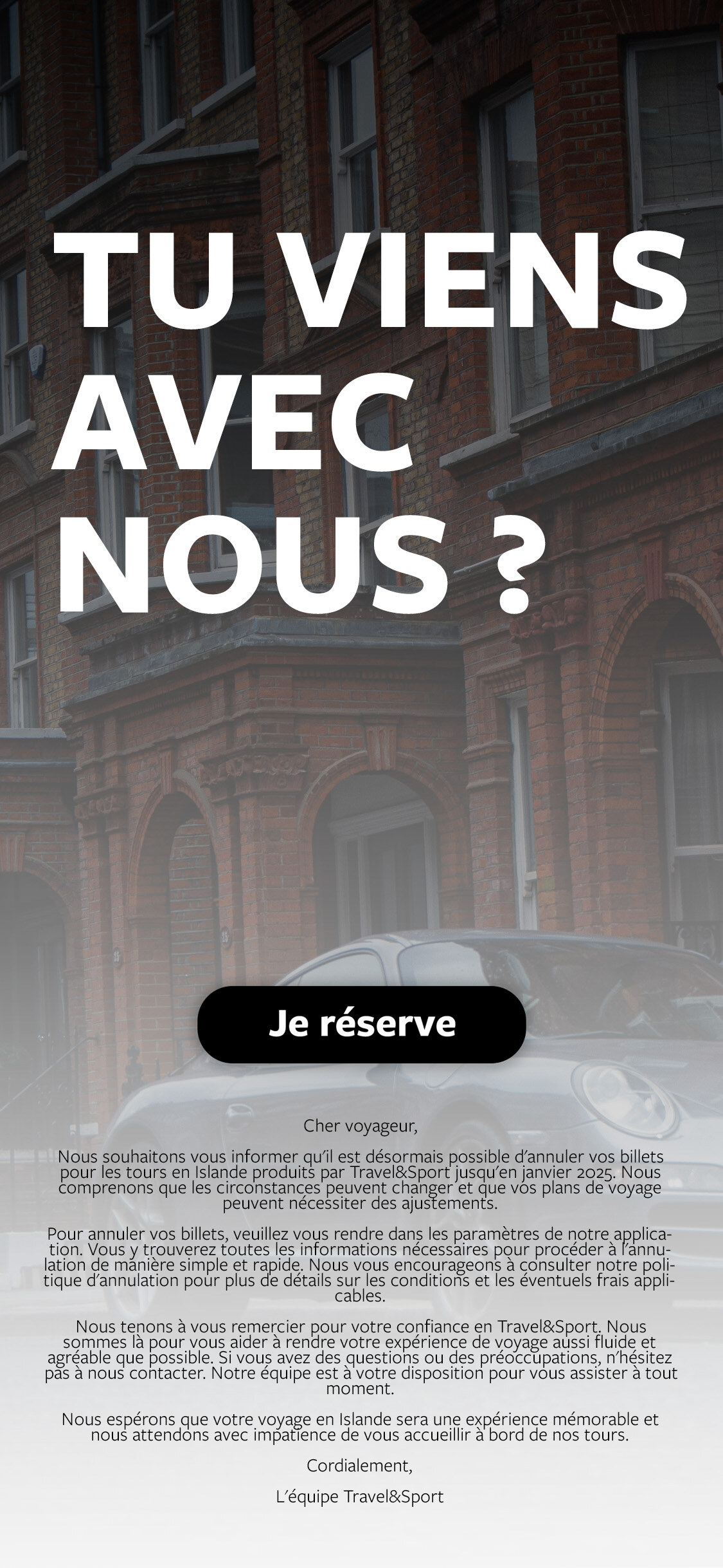 ISLE Tours — écran Tu viens avec nous ?